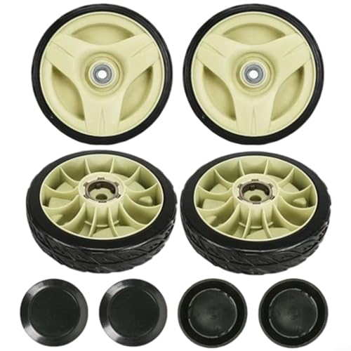 42810-VJ9-000 Rasenmäher-Rad-Set aus Gummi mit Metall- und Kunststoffkonstruktion, 7-3/4 Zoll Durchmesser mit Doppelkugellagern, für Honda HRU196M1/HRU197M1/HRU214/HRU216M2 (wie abgebildet) von EpheyFIF
