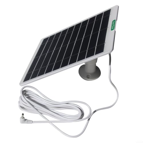 5 W Solar-Ladepanel, für Ring-Türklingel, Kamera-Sicherheitssystem mit 3 m langem Kabel, wetterbeständig, monokristallines Silikon-Netzteil (weiß) von EpheyFIF