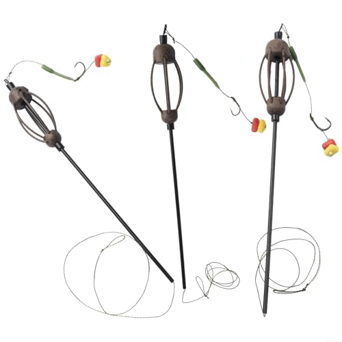 Angelgerät für Karpfenköderkäfig mit Haken Größen 4 6 8, perfekt für effektives Angeln (4#) von EpheyFIF