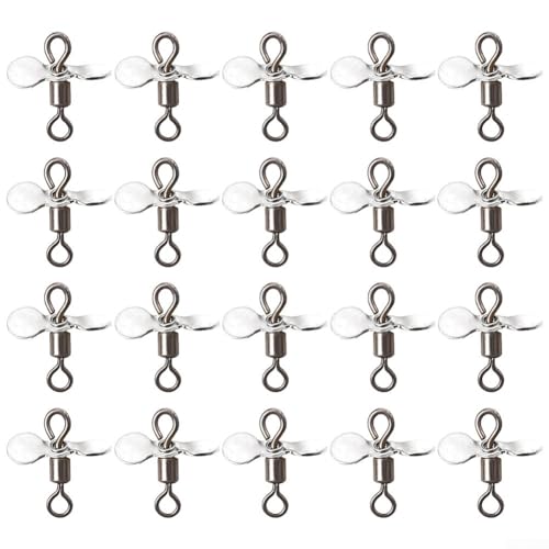 Angelpropellerblatt Turbo Spinner Klingen 1020pcs Metall Kit für DIY Angelköder Zubehör mit Konstruktion für verschiedene Angel-Setups (20pcs Silber S) von EpheyFIF