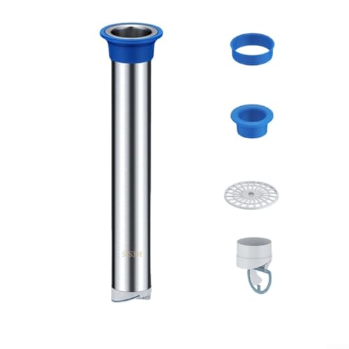 Bodenablauf-Kernverlängerung aus Edelstahl für schnelle Entwässerung für Waschbecken und Duschwannen (18 cm) von EpheyFIF