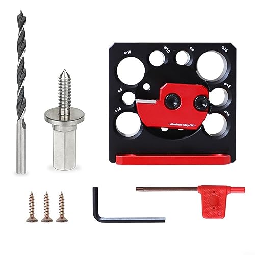 Dübel Maker Jig Kit, 8-20mm Einstellbare Elektrische Bohrmaschine Fräsen Dübel Runde Stange Hilfswerkzeug Holzbearbeitung Werkzeug für Holzstangen Sticks Holzbearbeitung TYPE B von EpheyFIF