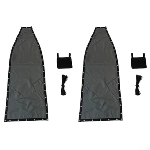 Dunkelgrauer Hängeschaukel-Ersatz für Textilene-Sitztuch, 64 x 197 x 23 cm, wetterbeständig, Gartenmöbel-Zubehör für Terrasse oder Außenbereich (2 Stück mit Taschen) von EpheyFIF