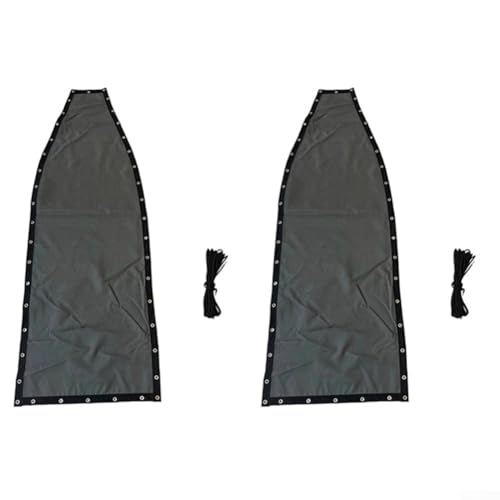 Dunkelgrauer Hängeschaukel-Ersatz für Textilene-Sitztuch, 64 x 197 x 23 cm, wetterbeständig, Gartenmöbel-Zubehör für Terrasse oder Außenbereich (2 Stück ohne Taschen) von EpheyFIF