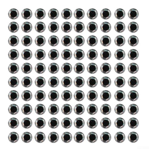 Effektive Angelausrüstung, Packung mit realistischen Fischaugen, enthält insgesamt 100 Stück (16 mm Silber) von EpheyFIF