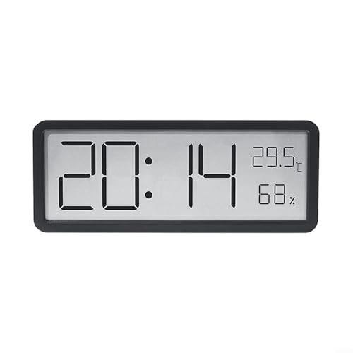 Elektronische LCD-Uhr mit doppelter Installation für Desktop- und Wandmontage (schwarz) von EpheyFIF