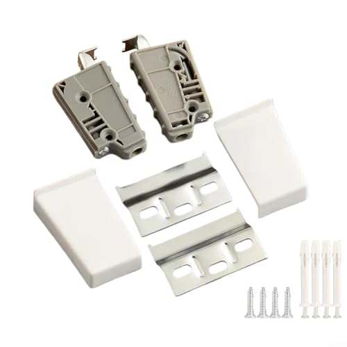 EpheyFIF 2 Sets Wandmontierte Schrankaufhänger, 50 kg Kapazität, unsichtbare Aufhängungshalterungen für Küchenschränke, Badezimmerschränke mit dekorativen Abdeckungen, Hardware-Set, Braun von EpheyFIF