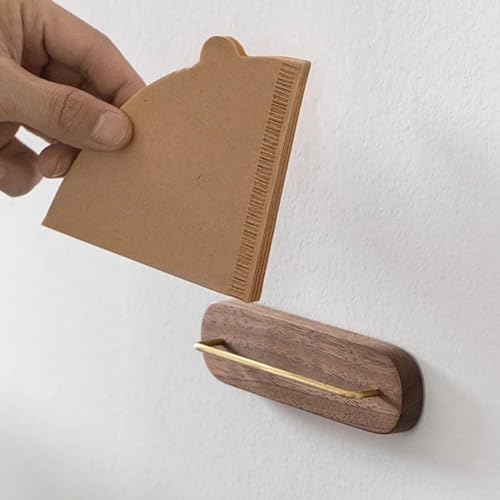 EpheyFIF Aufbewahrungsbox für Kaffeefilter, Papier, zum Aufhängen an der Wand, aus Holz, staubdicht, Ersatzteile, Zubehör, Universal-Filterpapierbox, Aufbewahrungsregal von EpheyFIF