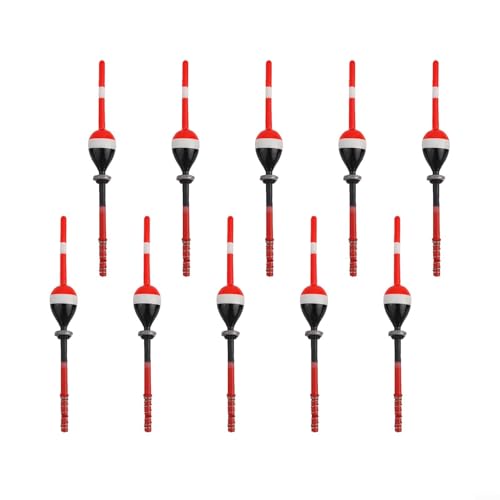 EpheyFIF Federposen mit verstellbarer Tiefe, 10 Stück, Balsaholz zum Angeln (rot) von EpheyFIF