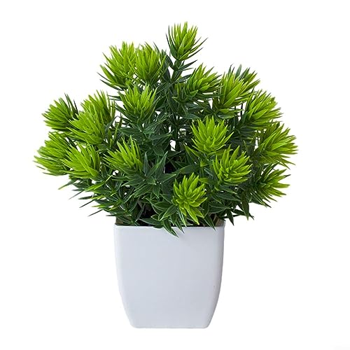 EpheyFIF Künstliche Pflanzen, künstlicher Mini-Topf, künstliche Grünpflanzen, künstliches grünes Gras, Bonsai, Zimmerpflanzen für Innenbereich, Büro, Zuhause, Garten, Dekoration (grün) von EpheyFIF