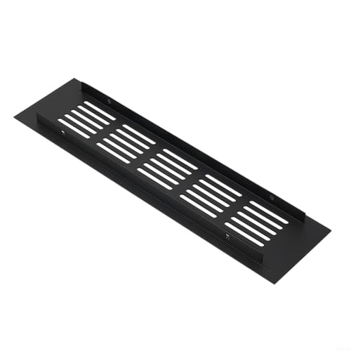 EpheyFIF Lüftungsgitter-Abdeckung, Lüftungsgitter, schwarze quadratische Aluminium-Legierung, Lüftungsabdeckung für Schrank, Kleiderschrank, Badezimmertüren (60 x 225 mm) von EpheyFIF