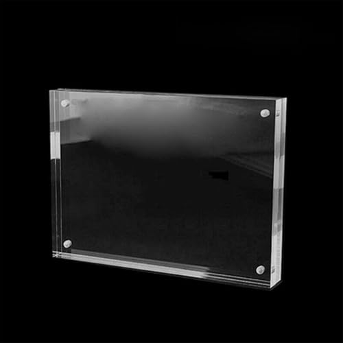 EpheyFIF Transparenter Acryl-Bilderrahmen, magnetischer Posterständer, doppelseitiger Display-Block, für Heimbüro (9 x 12,8 cm) von EpheyFIF