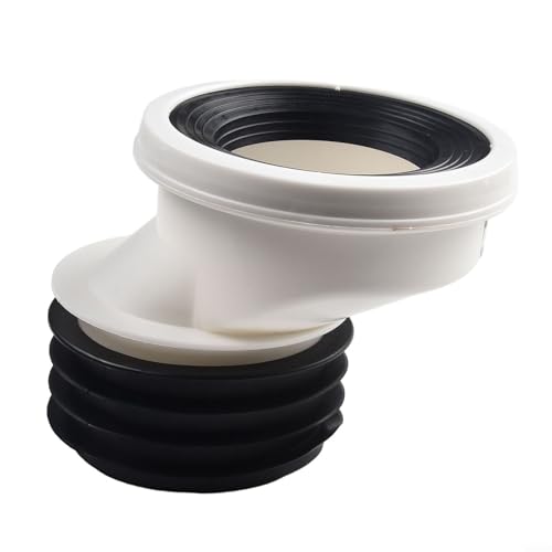 EpheyFIF WC-Anschluss-Set, versetztes WC-Anschlussrohr, WC-Anschlussstutzen, WC-Anschlussstutzen, WC-Schüsselanschluss Toilettenrohrdüsenablauf gerade exzentrisch(C) von EpheyFIF