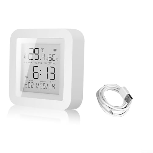 EpheyFIF WiFi Raumthermometer Hygrometer Smart WiFi Temperatur Luftfeuchtigkeit Monitor Für Tuya Smart WiFi Thermometer Hygrometer Innen Raum Digital Temperatursensor Teilen-Funktion EpheyFIF WiFi Raumthermometer Hygrometer Smart WiFi Temperatur Luftfeuchtigkeit Monitor Für Tuya Smart WiFi Thermometer Hygrometer Innen Raum Digital Temperatursensor Teilen-Funktion von EpheyFIF