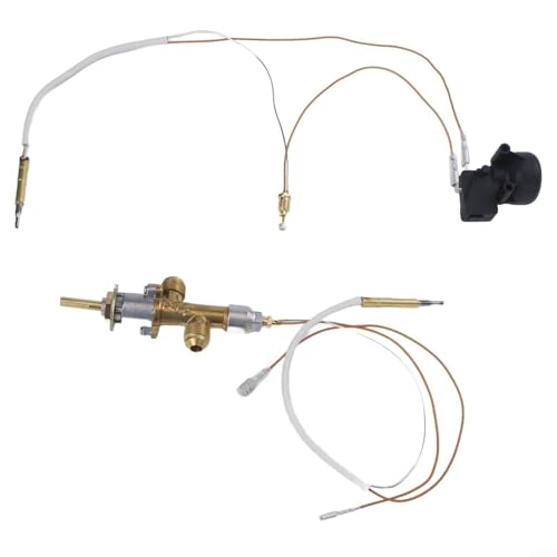 Ersatzteil-Set für Terrassenheizungen, Messing, Sicherheitsregelventil und Kippschalter mit Thermoelementen, kompatibel mit Propangasheizungen im Freien, Grills, Feuerstellen (Gold + Schwarz, 5 Ersatzteil-Set für Terrassenheizungen, Messing, Sicherheitsregelventil und Kippschalter mit Thermoelementen, kompatibel mit Propangasheizungen im Freien, Grills, Feuerstellen (Gold + Schwarz, 5 von EpheyFIF