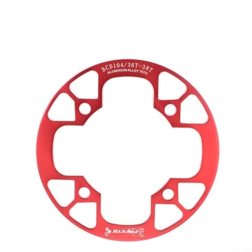 Fahrrad-Kurbelschutz aus Aluminiumlegierung 104BCD Essential Ritzel-Zubehör (36-38T Rot) von EpheyFIF