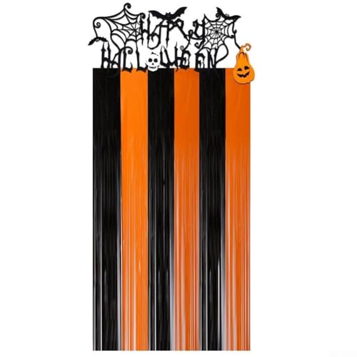 Geisterhafte Halloween-Party-Dekoration, Vorhang-Set, 2 m, um Häusern und Partyveranstaltungen eine unheimliche Atmosphäre zu verleihen (Flagge C) von EpheyFIF