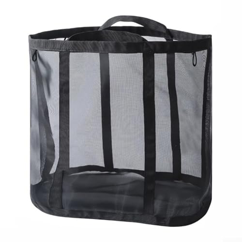 Haushaltskorb für schmutzige Kleidung, zusammenklappbar, wandmontiert, platzsparendes und pflegeleichtes Design (schwarz) von EpheyFIF