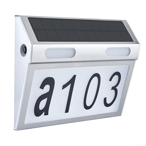 Hausnummer Solar LED Leuchte mit modernem Design und automatischer Beleuchtung für gute Sichtbarkeit Hausnummer Solar LED Leuchte mit modernem Design und automatischer Beleuchtung für gute Sichtbarkeit von EpheyFIF