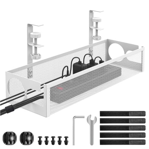 Kabelmanagement-Tablett unter dem Schreibtisch, verstellbarer Metalldraht-Organizer mit seitlichen Schlitzen für Zuhause und Büro, Schreibtisch-Setup-Lösung, schwarz, 39 x 12 x 7 cm Kabelmanagement-Tablett unter dem Schreibtisch, verstellbarer Metalldraht-Organizer mit seitlichen Schlitzen für Zuhause und Büro, Schreibtisch-Setup-Lösung, schwarz, 39 x 12 x 7 cm von EpheyFIF