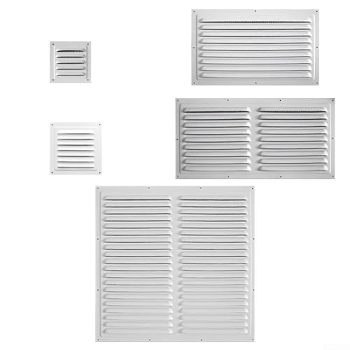 EpheyFIF Lüftungsgitter, Lüftungsgitter, Lüftungsgitter, Abdeckung mit Netzschlitz, quadratischer Lüftungsschlitz, Kühlergrillabdeckung für Badezimmer, Büro, Küche (200 x 400 mm) von EpheyFIF