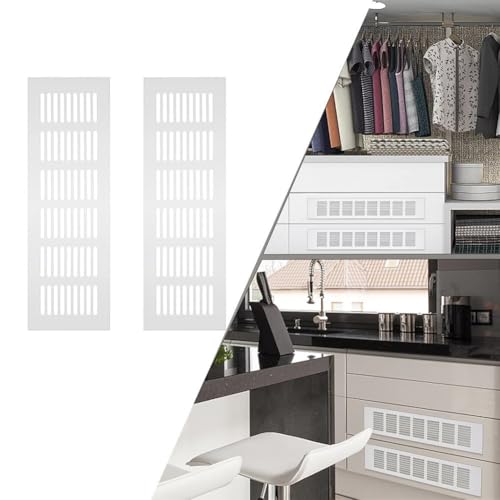 Lüftungsgitter für Schrank und Möbel, rostbeständiges Aluminium-Design, in 2/4/6 Stück (6 Stück) von EpheyFIF