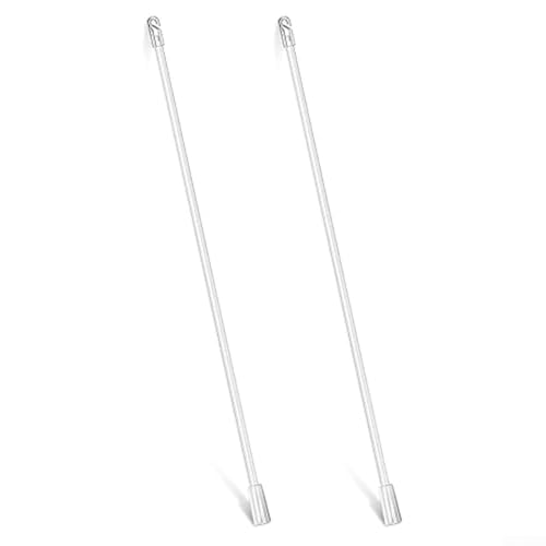 Mühelose Kontrolle von Fensterrollos mit 2 Stück Acryl-Vorhang-Zugstangen, 43,2 cm, transparente Stäbe mit sicherem Griff von EpheyFIF