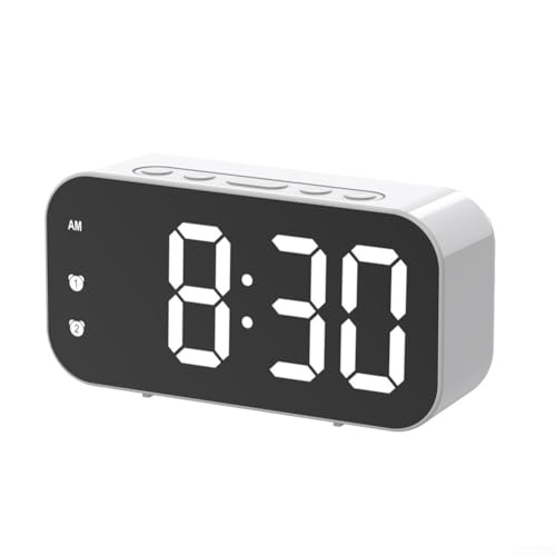 Multifunktionaler digitaler Wecker mit Temperaturmessung und Schlummerfunktion für bequemen Morgen und Organisation (-811 ist weiß) von EpheyFIF