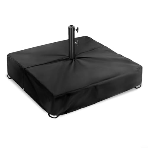 Patio Umbrella Base Cover Outdoor Square Umbrella Stand Protector with Elastic Hem Heavy Duty 600D Waterproof Oxford Fabric Protective Cover with Zipper for Garden Furniture(76 * 76 * 13cm) von EpheyFIF