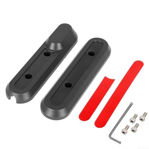 Radreflektor-Set für Xiaomi 4 Pro – ABS + PC hochreflektierende Abdeckungen für Vorder- und Hinterräder | inklusive Schrauben und Werkzeug (gelb/rote Streifen, 8-teiliges Set) (für Vorderrad) von EpheyFIF