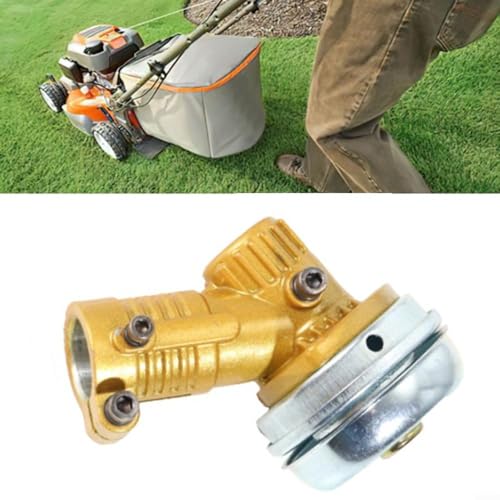 Rasentrimmerkopf – Edelstahl-Mähermesser für 26 mm/28 mm Wellen (7/9 Zähne) | hochkühlendes Design zur Vermeidung von Überhitzung | robuster Unkrautschneider mit einfacher Installation (gelb) (28–9) von EpheyFIF
