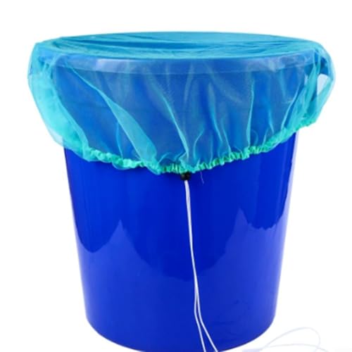 Regentonnen-Abdecknetz 95 cm (2er-Pack) – feinmaschiges Laub- und Schädlingsbarriere | verstellbares, elastisches Nylon für Wassertanks (weiß/grün/blau) (grün) von EpheyFIF