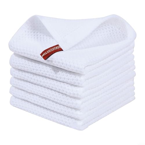 Reinigungstücher mit Waffelstruktur, saugfähige Mikrofasertücher für ordentliche Häuser und Küchen (weiß) von EpheyFIF