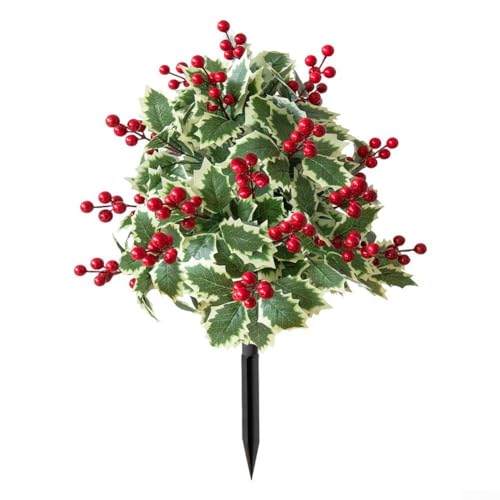 Rote Beeren Kunstpflanzenstecker für Terrassen- und Outdoor-Topfpflanzen, mit Materialien und einfacher Installation mit Erdspieß-Sockel Rote Beeren Kunstpflanzenstecker für Terrassen- und Outdoor-Topfpflanzen, mit Materialien und einfacher Installation mit Erdspieß-Sockel von EpheyFIF