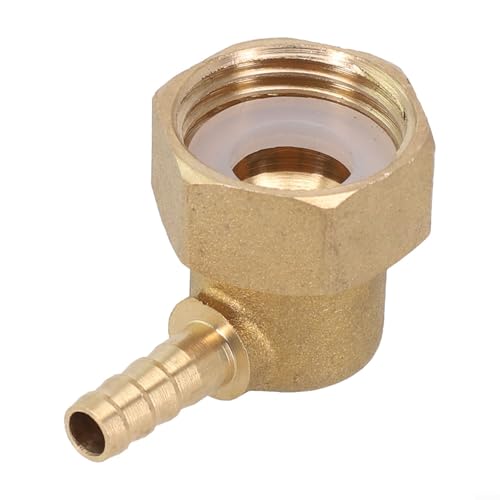 Schlauchanschluss aus Messing für Wasser- und Gasleitungssysteme mit glatten Kanten und sicherer Mutterbefestigung (6 mm) von EpheyFIF