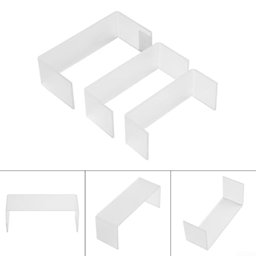 Schmuck-Vitrinen-Aufbewahrungsregal, Set mit 3 Acryl-Ständern für einfache Betrachtung (transparent) von EpheyFIF