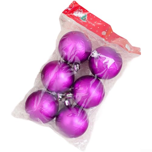 Schneeflockenmuster Weihnachtskugel Ornament aus stabilem Kunststoffmaterial zum Aufhängen von Bäumen und Ferienwohnkultur (H) von EpheyFIF