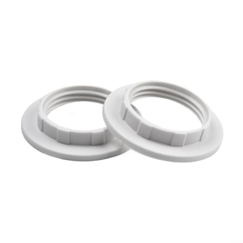 Set mit 2 Halterungen für Ringe für Lampenschirme E14 und EFür 27 Lampenfassungen, geeignet für Ersatzteile an mehreren Lampen (E14 weiß) von EpheyFIF
