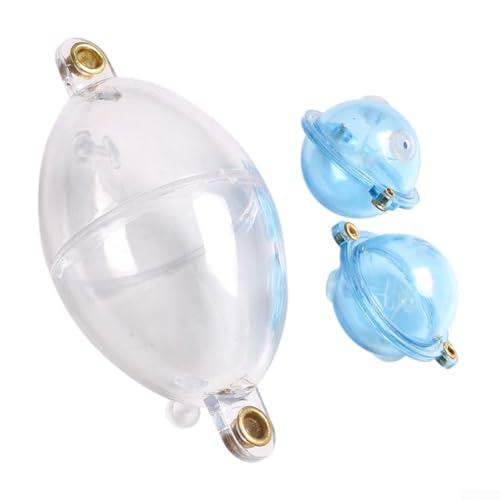 Set mit 3 Inline-Schwimmerbällen für verbesserten Auftrieb in Meer, Fluss, See und Teich (transparentes Blau) von EpheyFIF