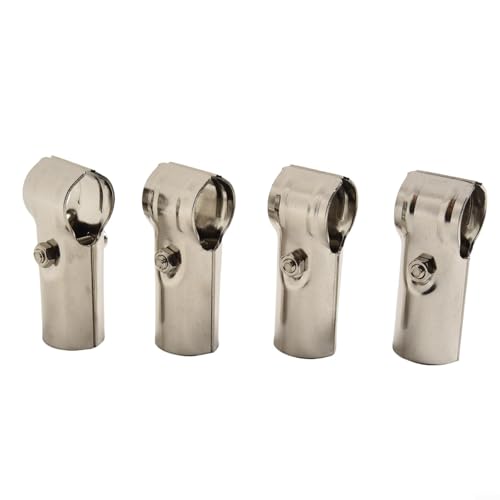 Set mit 4 T-Rohrschellen aus Edelstahl für 25 mm Außendurchmesser, widerstandsfähige Rohrverschraubungen mit Schrauben und Muttern für Handläufe und Zaunstütze von EpheyFIF