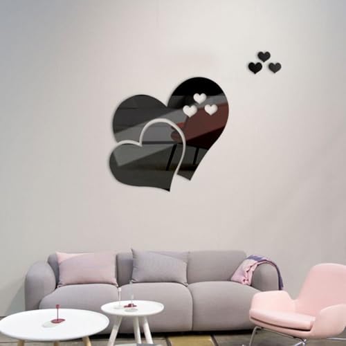 Stilvolle DIY Acryl Love Spiegel Wandaufkleber perfekt für künstlerisches Flair in Ihr Zuhause (schwarz) von EpheyFIF
