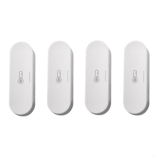 Temperatur- und Luftfeuchtigkeitssensor für HomeKit für Tuya für ZigBee, Smart Home kompatibel für Temperatursensor für genaue Umweltüberwachung per App (4 Stück) von EpheyFIF