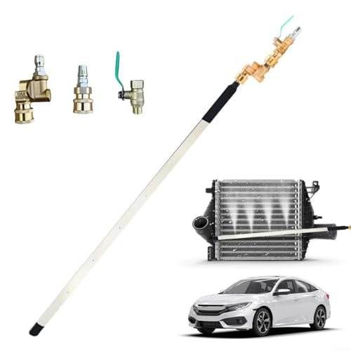 Tragbares Heizkörper-Reinigungswerkzeug, 4500 PSI, Edelstahl-Hochdruckreiniger-Aufsatz mit 180° drehbarer Düse, 57–60 cm, schlankes Design für LKW/schwere Geräte (B) von EpheyFIF
