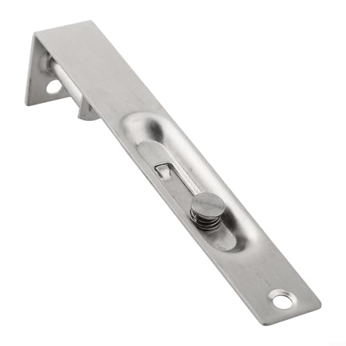 Verdeckter bündiger Riegel aus Edelstahl für Schiebetüren mit starker Haltekraft, Flachkopf-Design und automatischem Federverriegelungsmechanismus (15,2 cm) von EpheyFIF