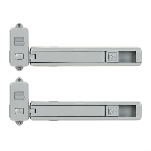 Verstellbare Fenstersicherung, Kinder- und Haustier-Sicherheitsvorrichtung mit schlüsselloser Entfernung, ABS-Konstruktion, passend für die meisten Fenster (grau, 1 oder 2er-Pack) (2 Stück) von EpheyFIF
