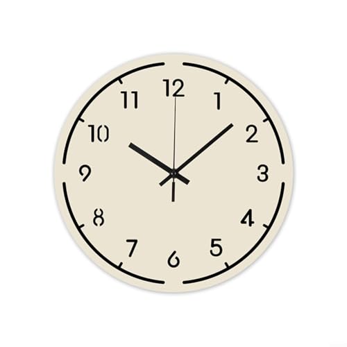 Wanduhr aus Acryl, 30 cm, leise, nicht tickende Wanduhr, modernes digitales Design für Wohnzimmer, Schlafzimmer, Büro, Heimdekoration, leicht zu lesen, Quarz, batteriebetrieben (Meter) von EpheyFIF