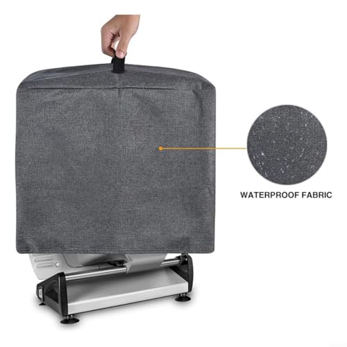 Wasserdichte Fleischschneider-Abdeckung mit Organizer-Taschen, 40,6 x 33 x 33 cm, graues Oxford-Gewebe, Schutzhülle für die meisten Modelle mit Griff, leicht zu reinigende Aufbewahrung von EpheyFIF