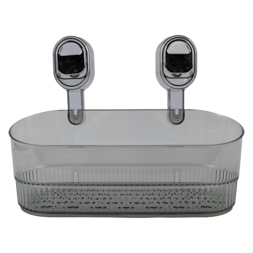 Wasserdichtes Badezimmer-Regal mit Saugnapf, perfekt für die Organisation kleiner Gegenstände in Schlafsäle oder während der Reise (grau) von EpheyFIF