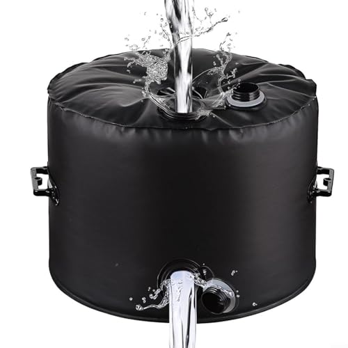 Wassergefüllter Schirmständer, robuster runder PVC-Ständer für Terrassen-/Strand-/Pool-Schirme, wetterfester beschwerter Ständer mit Griff für einfachen Transport, kompaktes Aufbewahrungsdesign von EpheyFIF