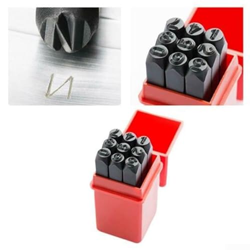 Zahlenstempel-Set für Lederhandwerk, 9-teiliges Werkzeug für Metall-Kunstprojekte (8 mm) von EpheyFIF